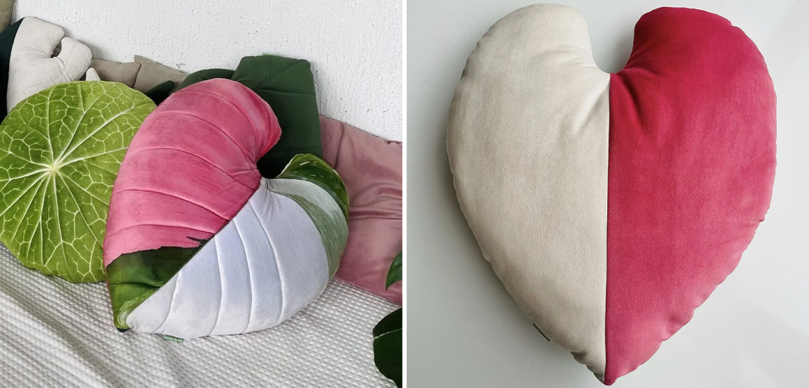 Декоративная подушка Botanical Cushion Filodendron Pink Princess