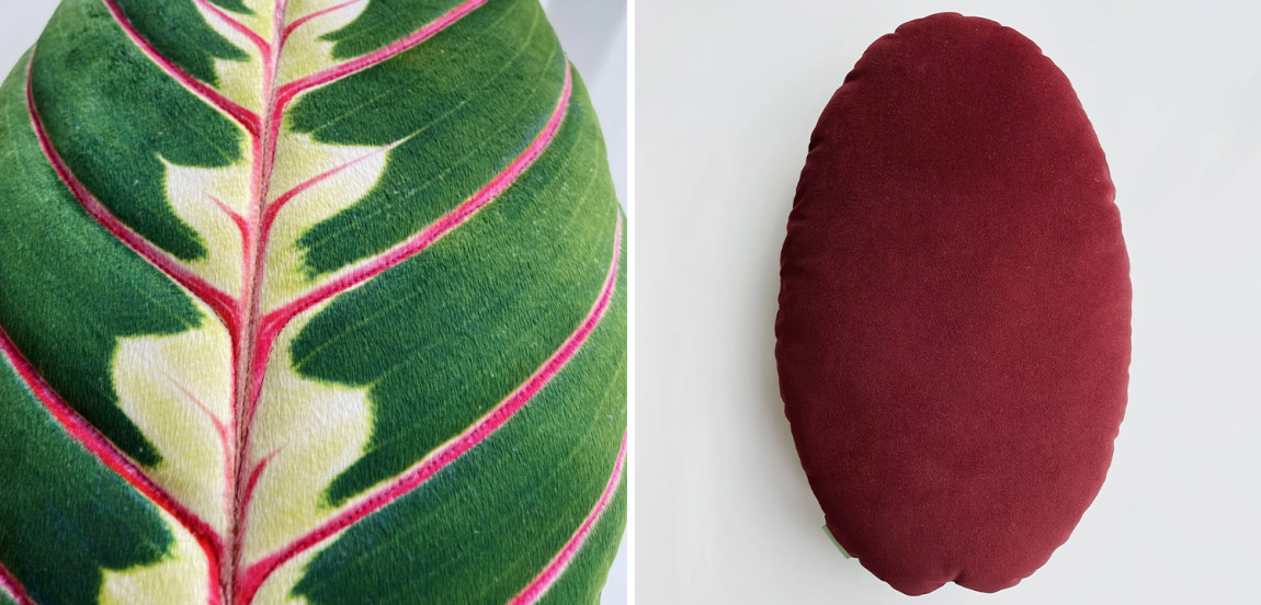 Декоративная подушка Botanical Cushion Maranta Trikolor