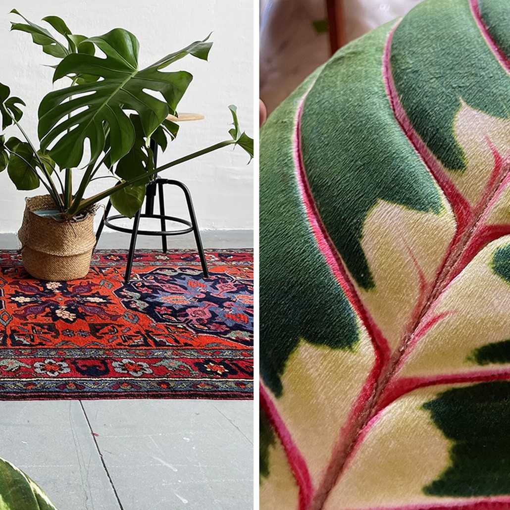Декоративная подушка Botanical Cushion Maranta Trikolor