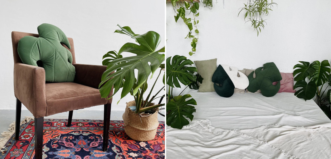 Декоративная подушка Botanical Cushion Monstera
