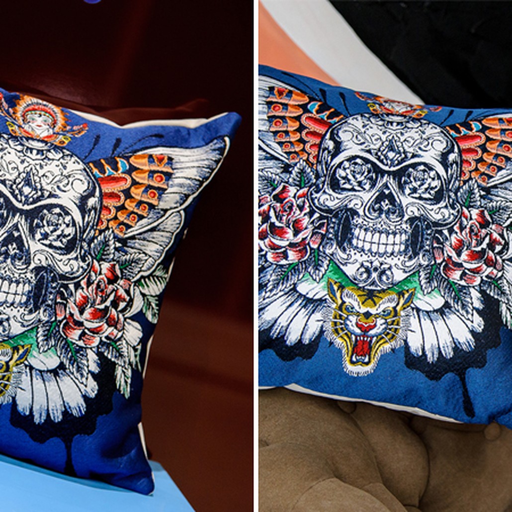 Декоративная подушка Ghost Rider Blue