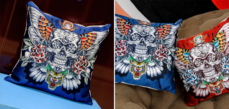 Декоративная подушка Ghost Rider Blue