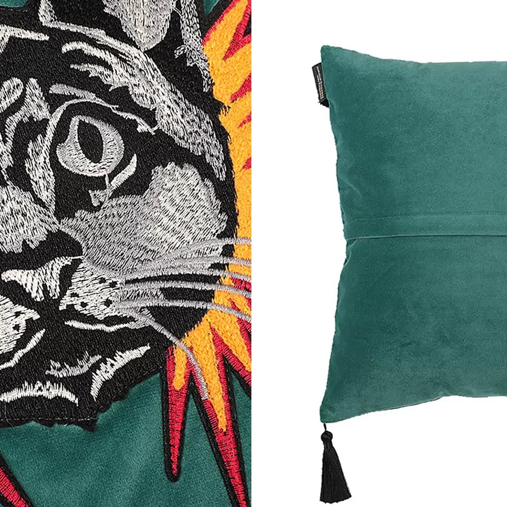 Декоративная подушка с вышивкой Стиль Gucci Cat Cushion
