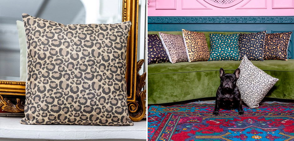 Декоративная подушка с леопардовым принтом Wild animals Light