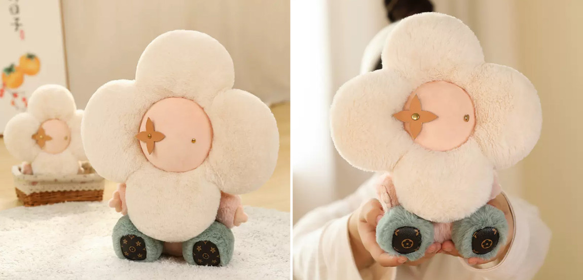 Декоративная подушка стиль Louis Vuitton Doudou Vivienne Flower Toy