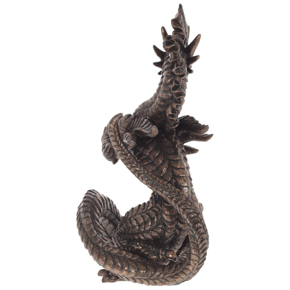 Декоративная статуэтка Дракон Dark Bronze Dragon Holding Sphere Statuette