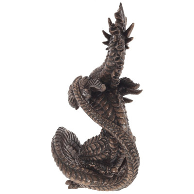 Декоративная статуэтка Дракон Dark Bronze Dragon Holding Sphere Statuette