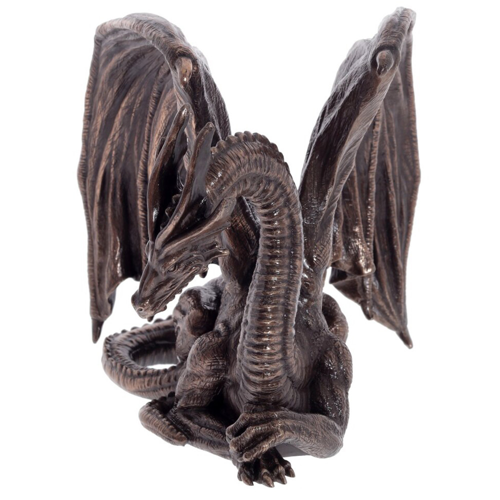 Декоративная статуэтка Дракон Dark Bronze Winged Dragon Statuette