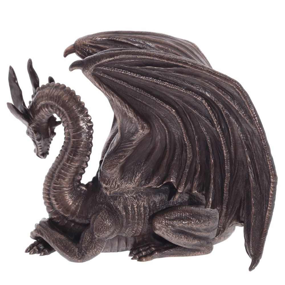 Декоративная статуэтка Дракон Dark Bronze Winged Dragon Statuette