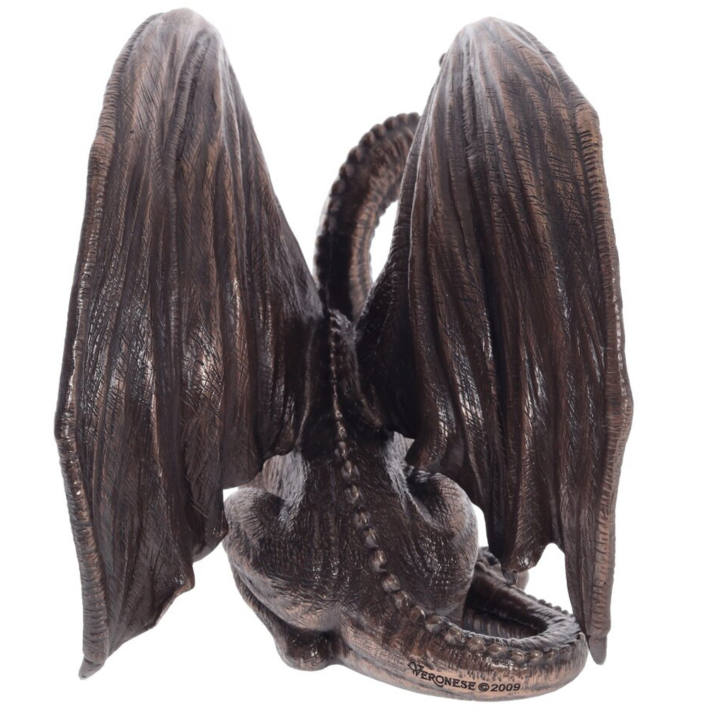 Декоративная статуэтка Дракон Dark Bronze Winged Dragon Statuette