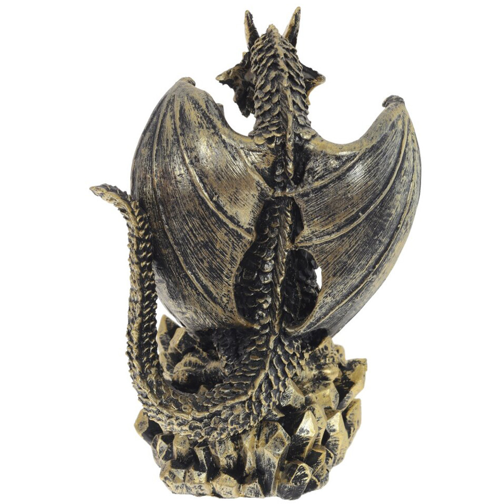 Декоративная статуэтка Дракон и стеклянное яйцо Dragon and Glass Egg Gold Black