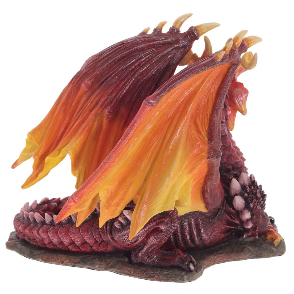 Декоративная статуэтка Дракон Красный Red Dragon with Orange Wings Statuette