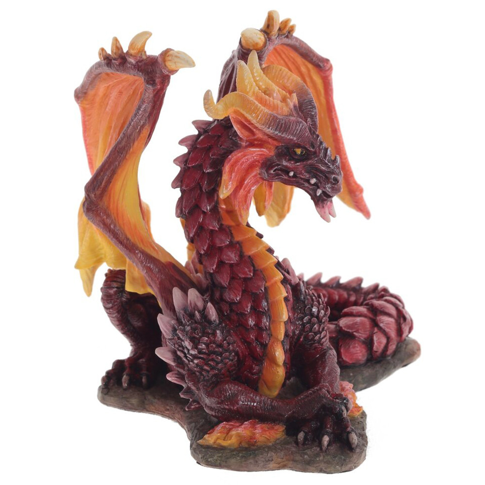 Декоративная статуэтка Дракон Красный Red Dragon with Orange Wings Statuette
