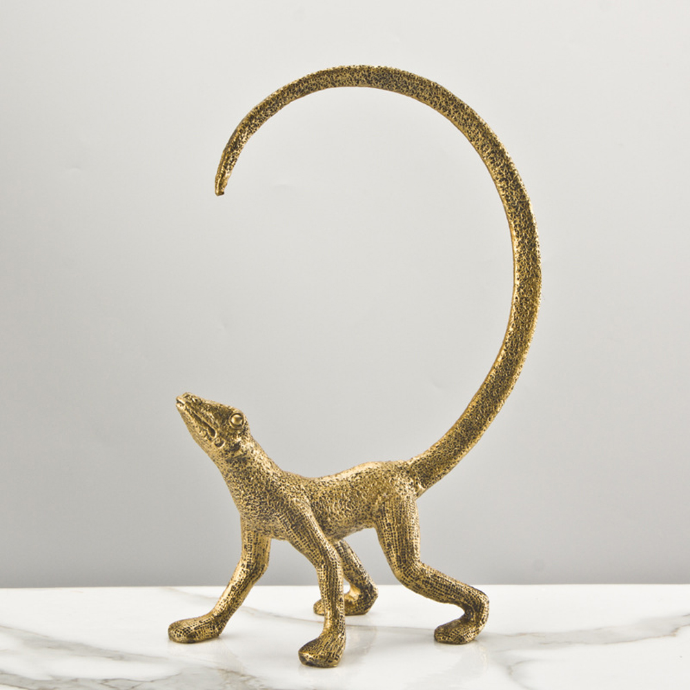 Декоративная статуэтка ящерица Golden Lizard Statuette