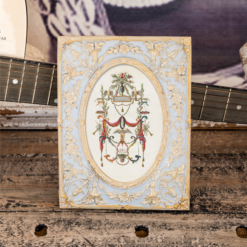 Декоративный постер в раме с рельефным растительным узором арабески New Collection of Arabesques Poster