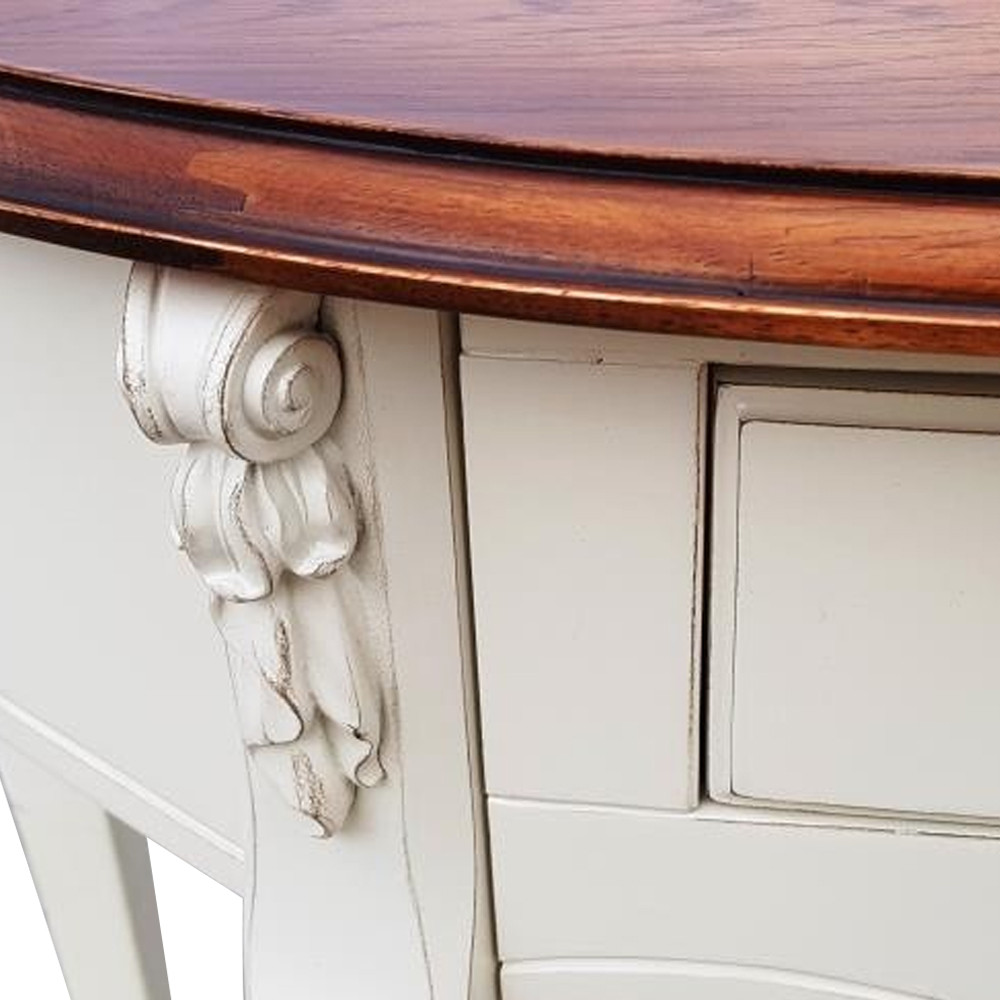 Деревянная консоль с ящиком в стиле прованс Hadrienne Montmartre Provence Connsole Table