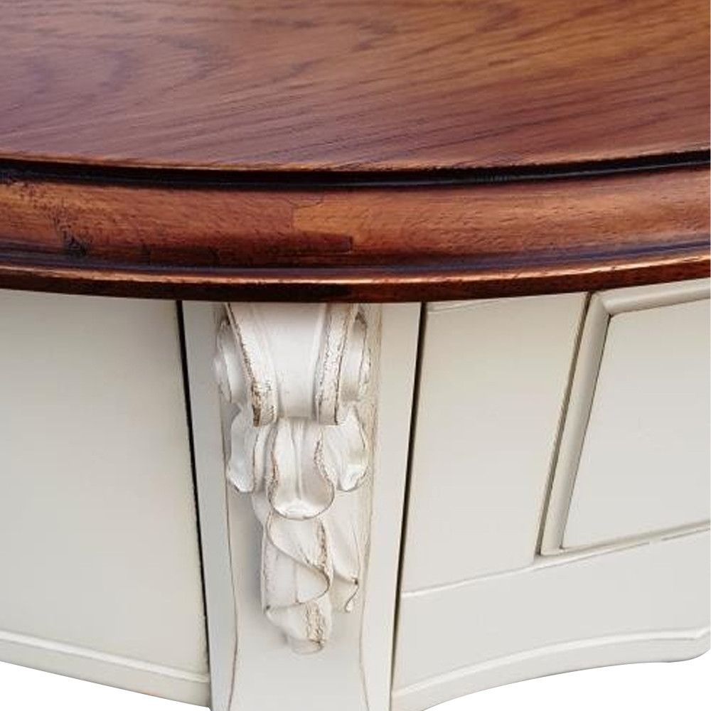 Деревянная консоль с ящиком в стиле прованс Hadrienne Montmartre Provence Connsole Table