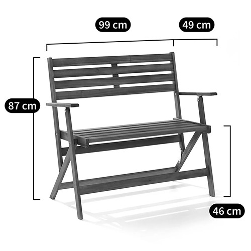 Деревянная садовая скамейка складная Gary Wood Bench
