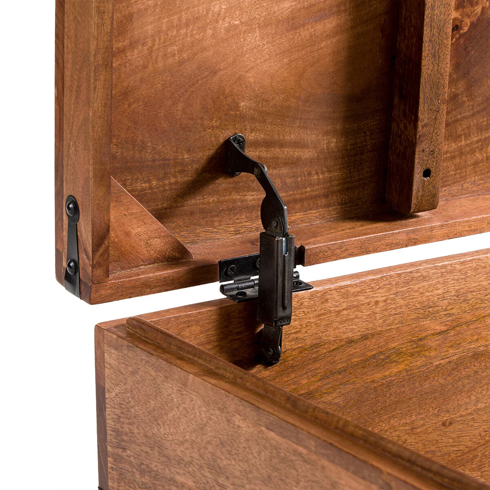 Деревянный сундук из массива манго Mango Wooden Chest Brown