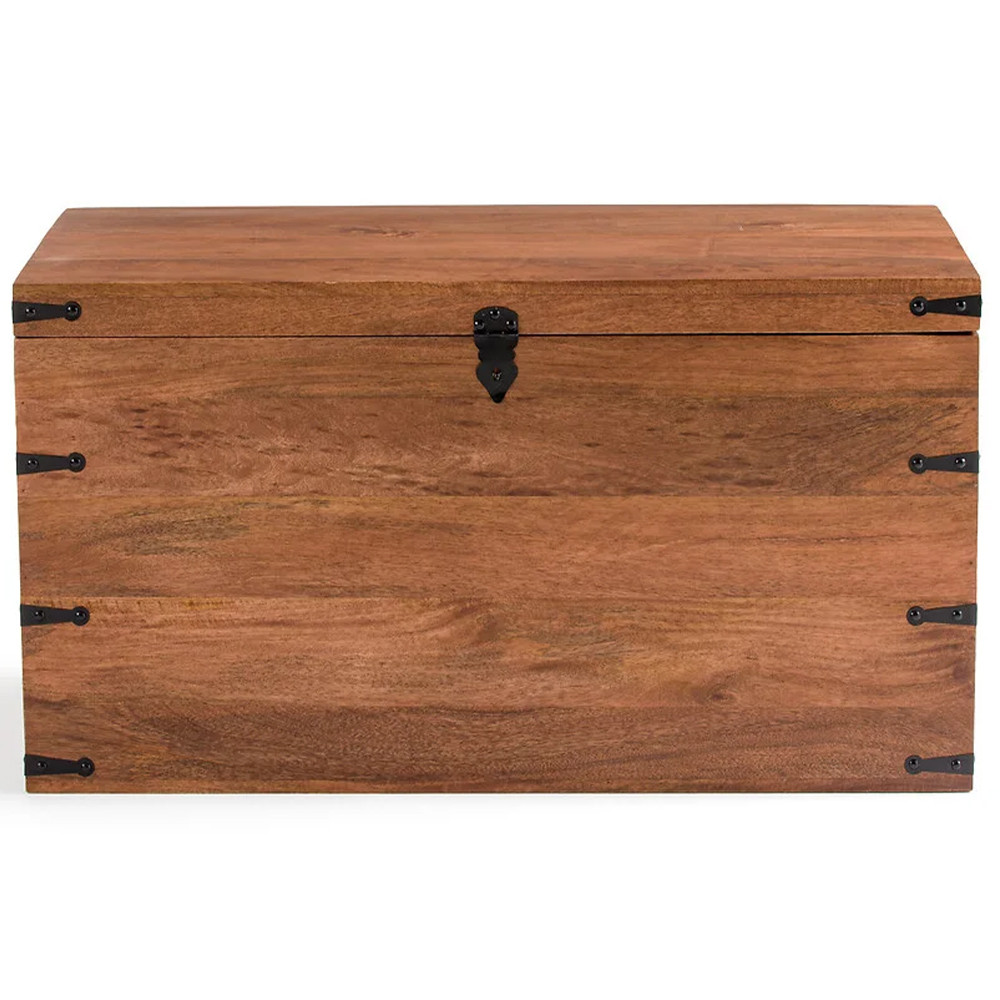 Деревянный сундук из массива манго Mango Wooden Chest Brown