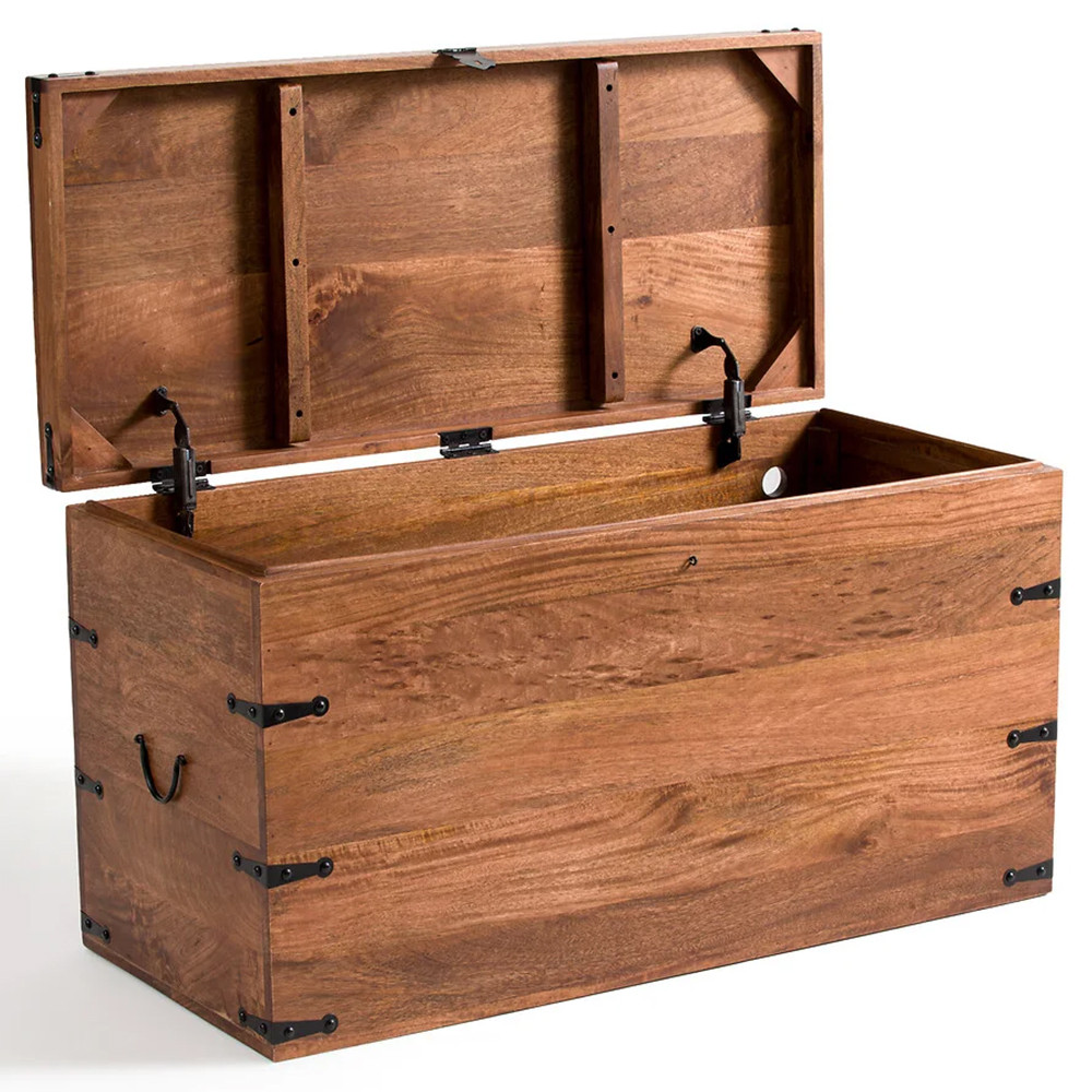 Деревянный сундук из массива манго Mango Wooden Chest Brown