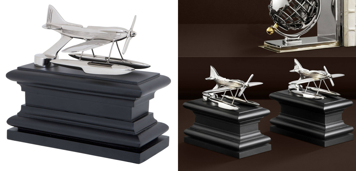 Держатель для книг Eichholtz Bookend Hydroplane set of 2 Nickel