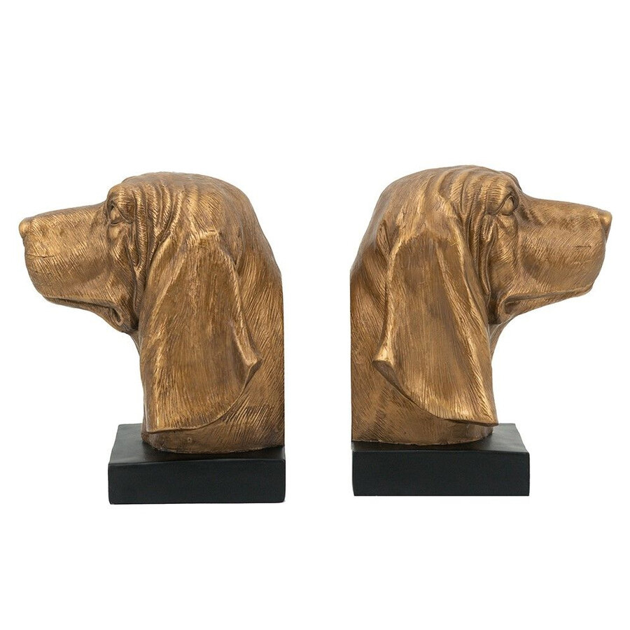 Держатель для книг с бронзовыми фигурками головы собаки Dog Elegance