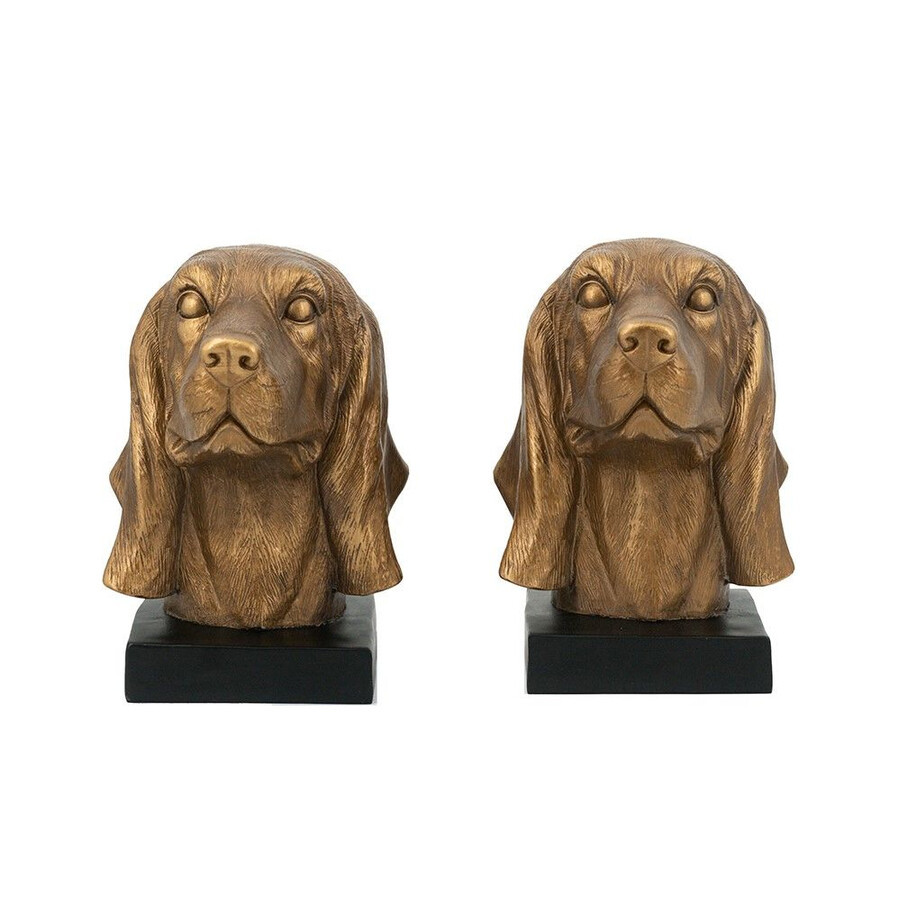 Держатель для книг с бронзовыми фигурками головы собаки Dog Elegance