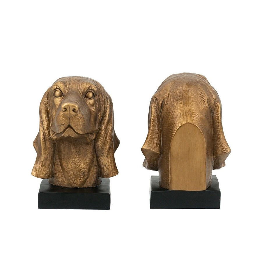 Держатель для книг с бронзовыми фигурками головы собаки Dog Elegance