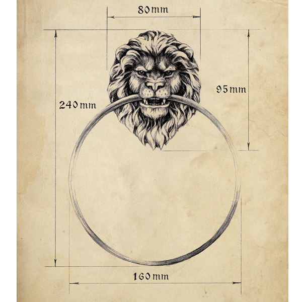 Держатель для полотенца Bronze Lion