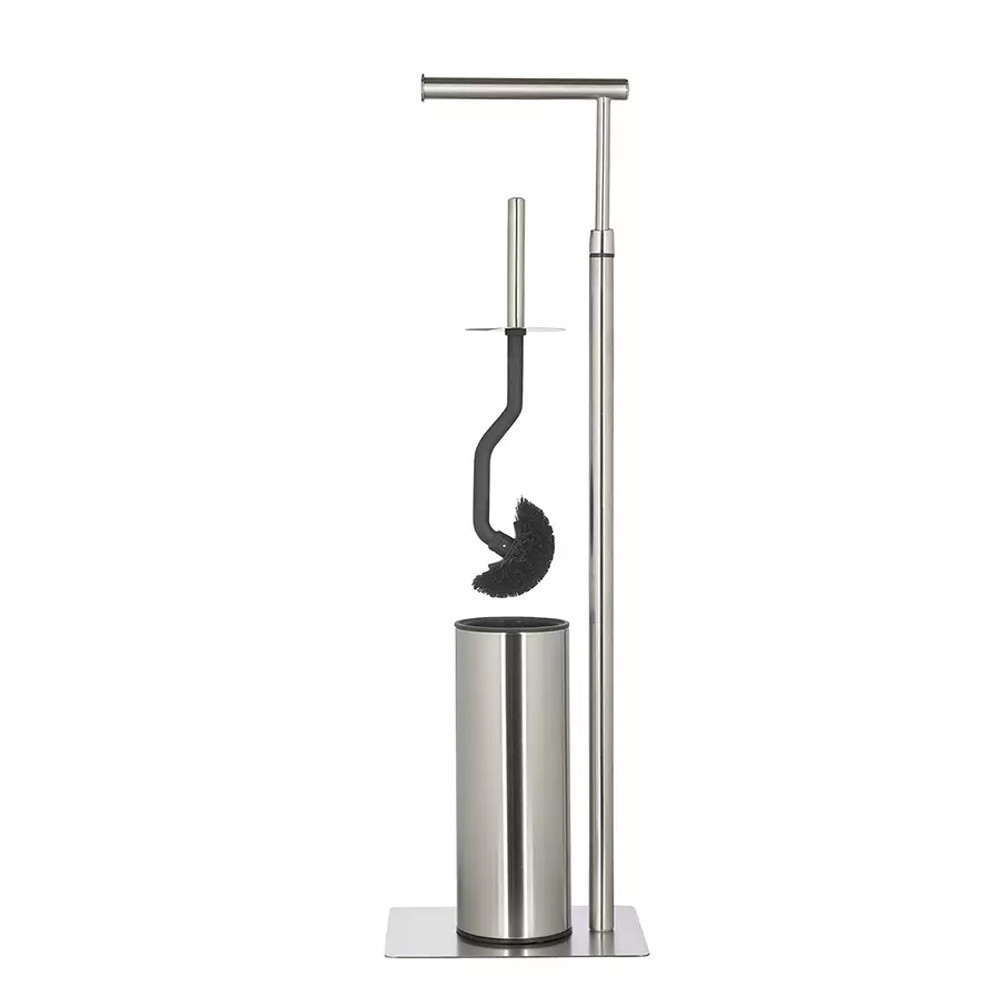 Держатель для туалетной бумаги с ершиком Chrome Bathroom Accessory