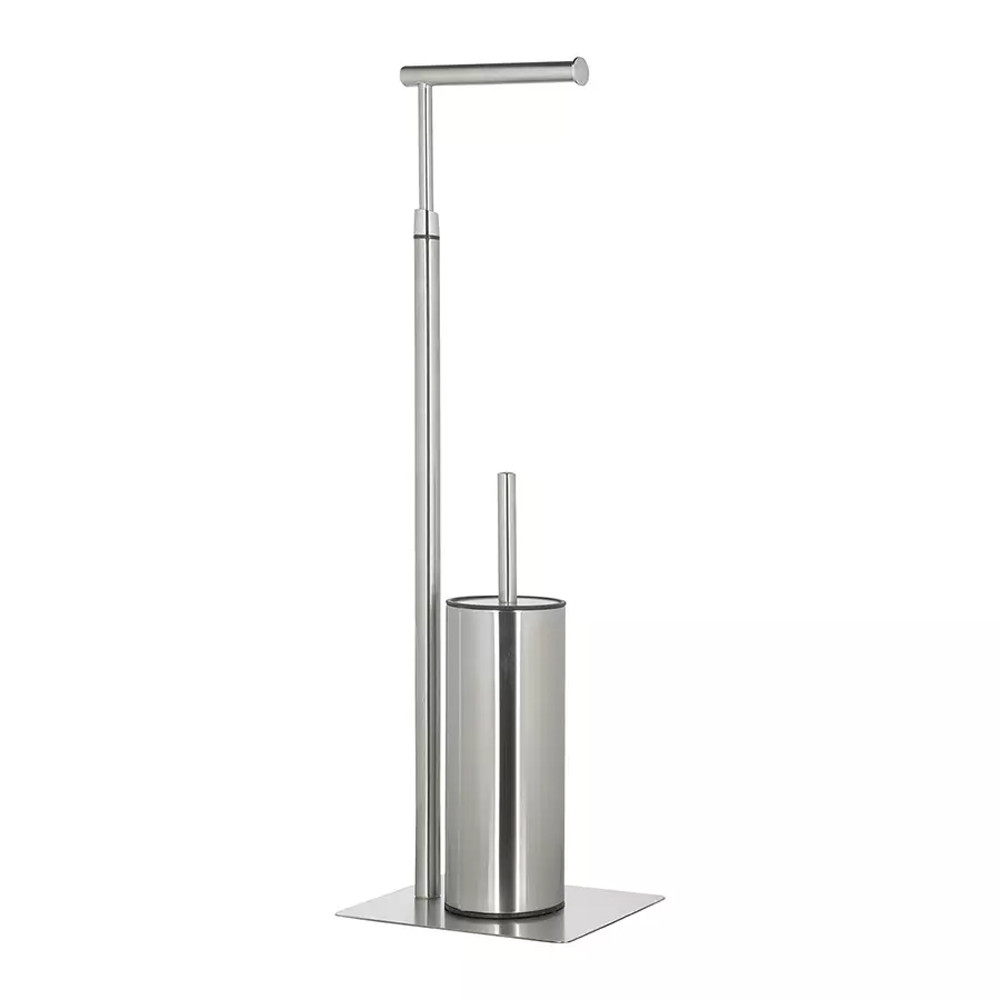 Держатель для туалетной бумаги с ершиком Chrome Bathroom Accessory