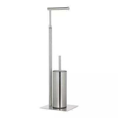Держатель для туалетной бумаги с ершиком Chrome Bathroom Accessory