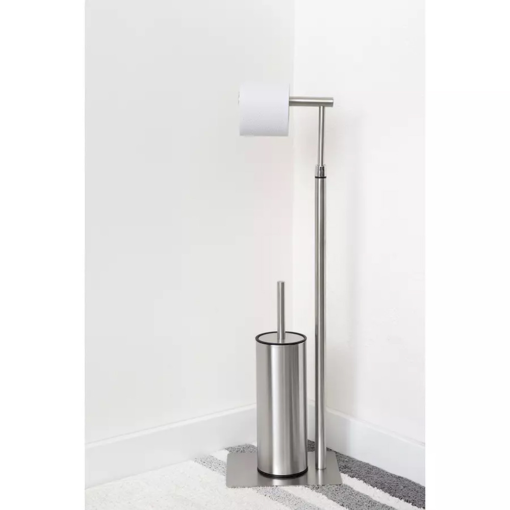 Держатель для туалетной бумаги с ершиком Chrome Bathroom Accessory