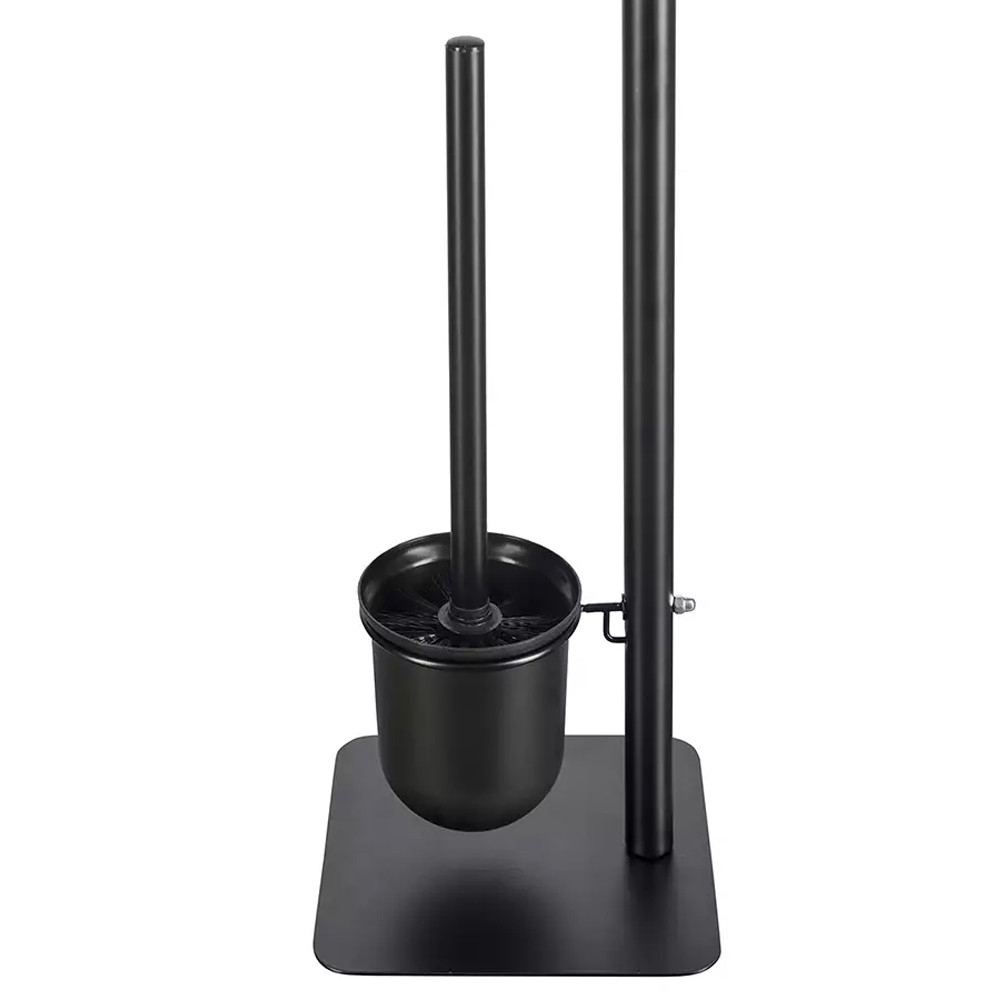 Держатель для туалетной бумаги с подвесным ершиком Black Bathroom Accessory