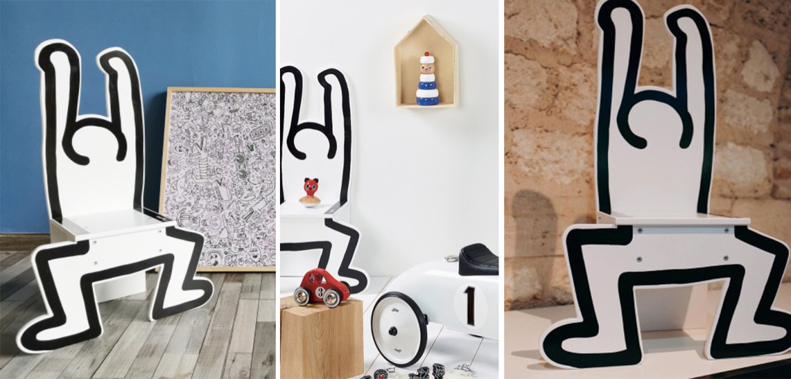 Детский стул Chaise Keith Haring Dancer Vilac Белый