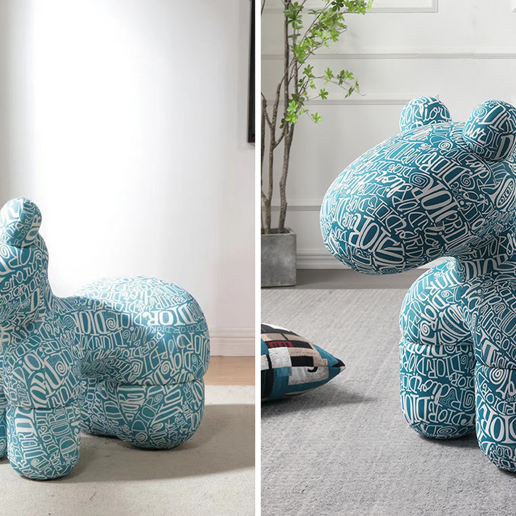 Детское дизайнерское кресло Pony Chair Dior Blue