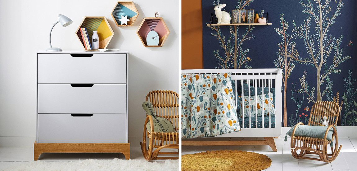 Детское кресло-качалка Wicker Baby Rocking Chair