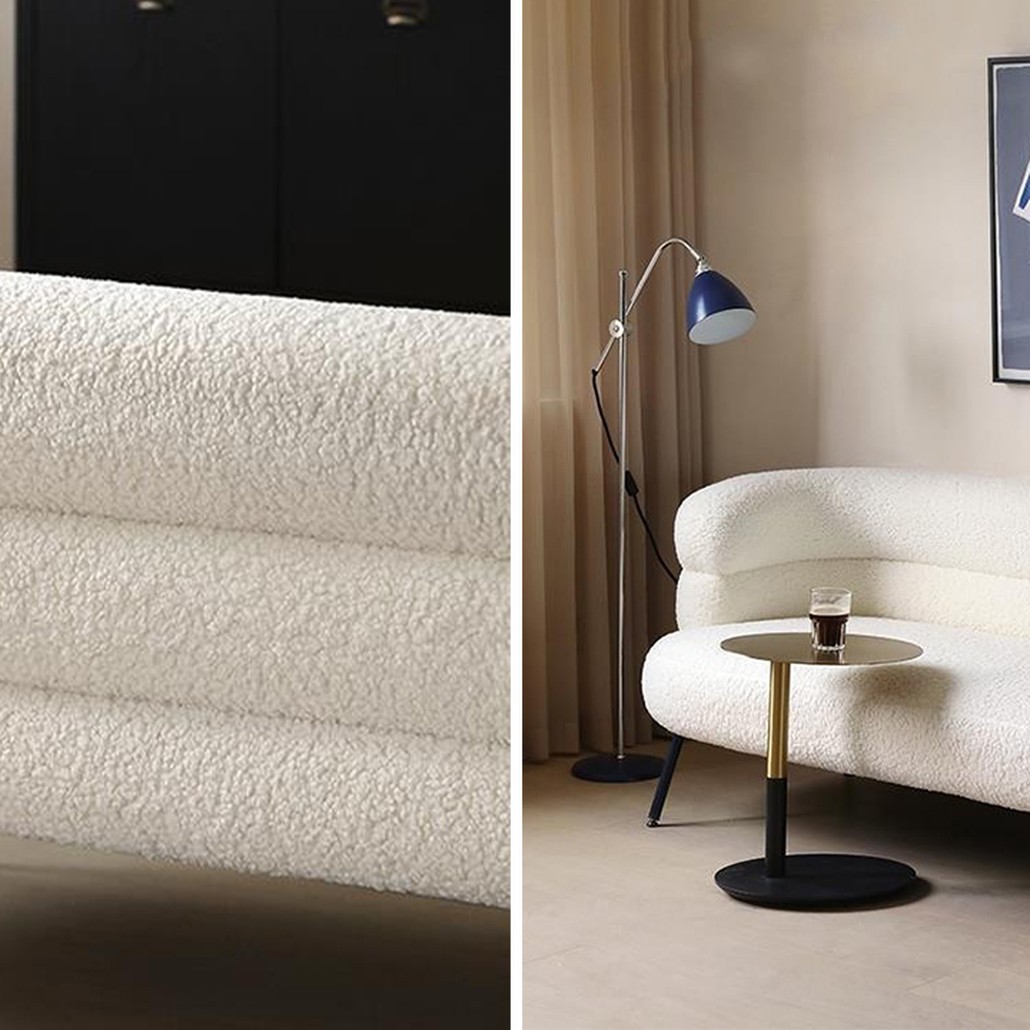 Диван Boyle White Boucle Sofa