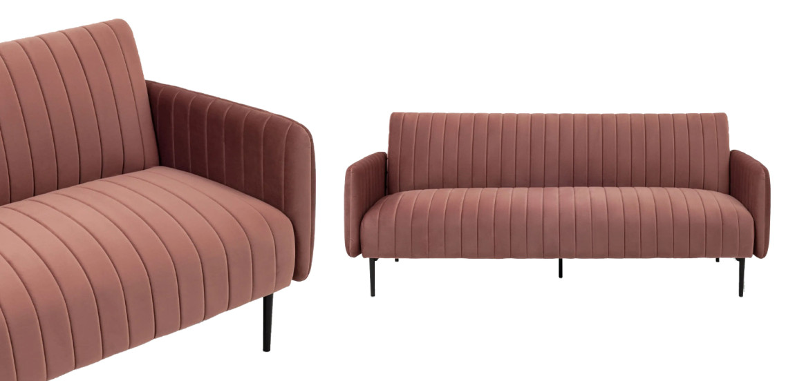 Диван Dilis пыльно-розовый велюр