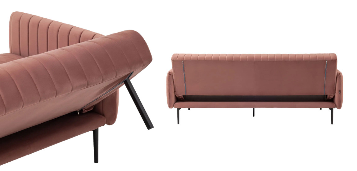 Диван Dilis пыльно-розовый велюр