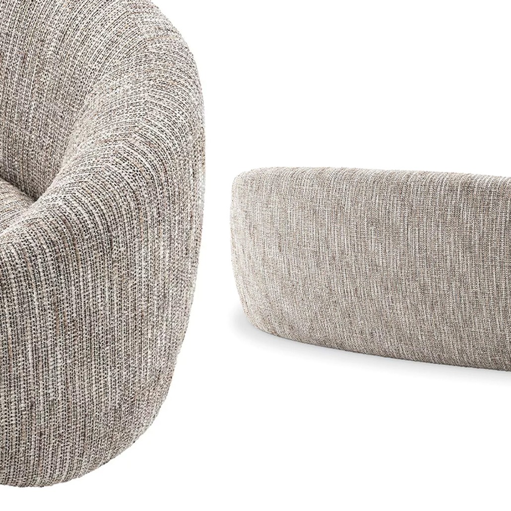 Диван Eichholtz Sofa Amore Бежево-серый Черный