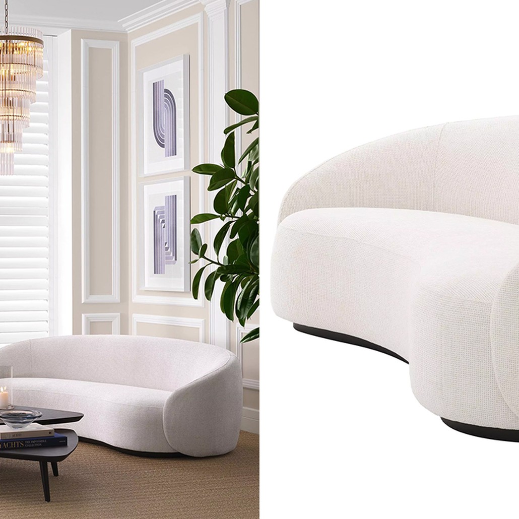 Диван Eichholtz Sofa Amore Молочный Черный