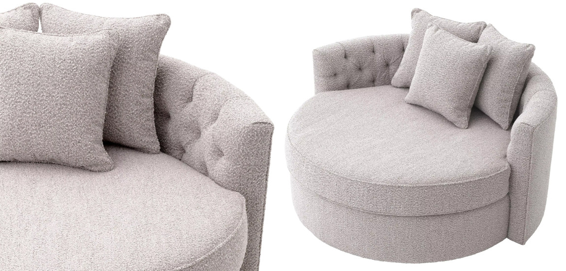 Диван Eichholtz Sofa Carlita Bouclé Grey