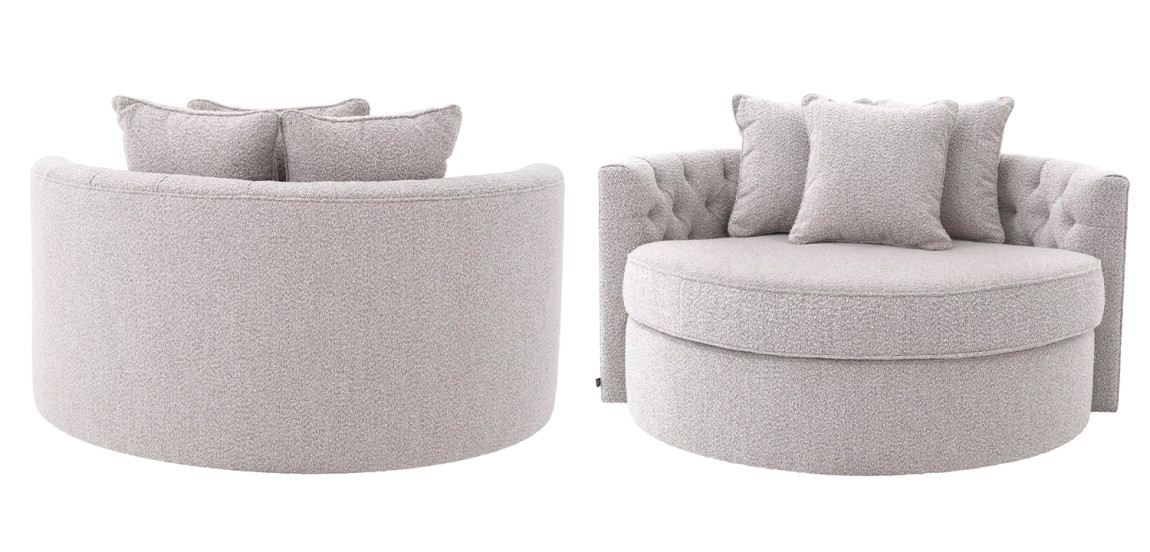 Диван Eichholtz Sofa Carlita Bouclé Grey
