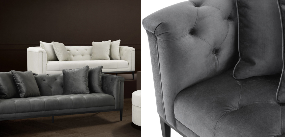 Диван Eichholtz Sofa Cesare Grey