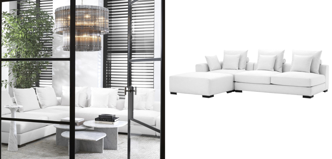 Диван Eichholtz Sofa Clifford Corner white