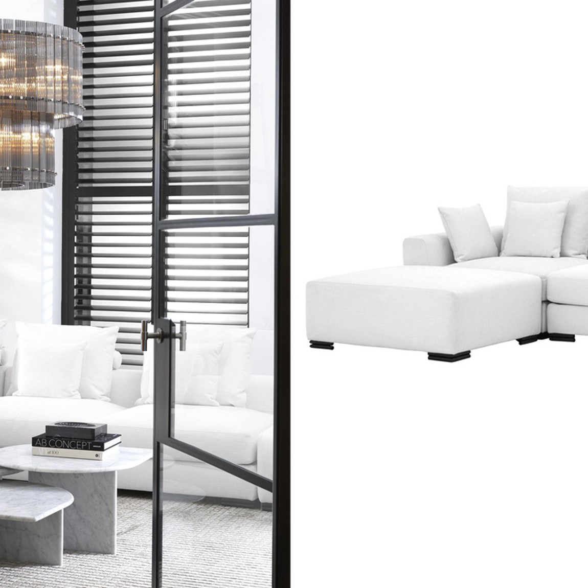 Диван Eichholtz Sofa Clifford Corner white