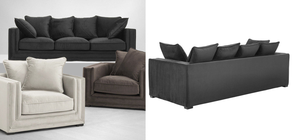 Диван Eichholtz Sofa Menorca black