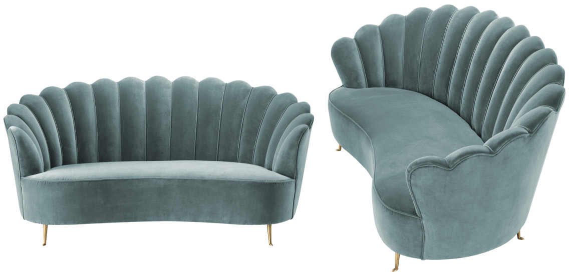 Диван Eichholtz Sofa Messina Turquoise
